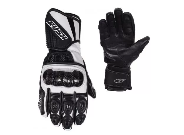 RUSH Мотоперчатки CIRCUIT, Размер: S, Цвет: чeрный/белый