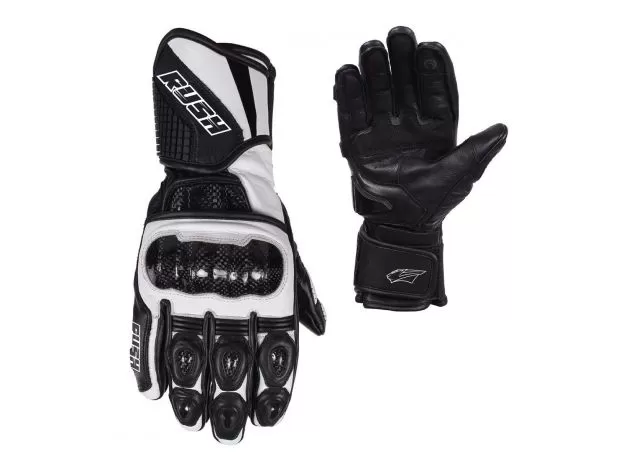 RUSH Мотоперчатки CIRCUIT, Размер: L, Цвет: чeрный/белый