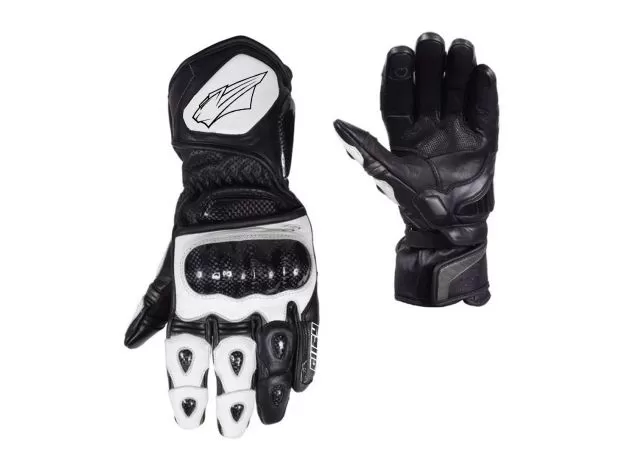 RUSH Мотоперчатки RSX, Размер: S, Цвет: чeрный/белый
