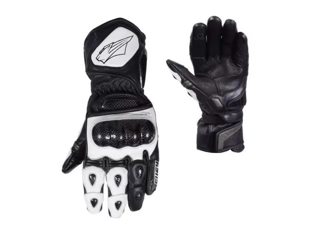 RUSH Мотоперчатки RSX, Размер: L, Цвет: чeрный/белый