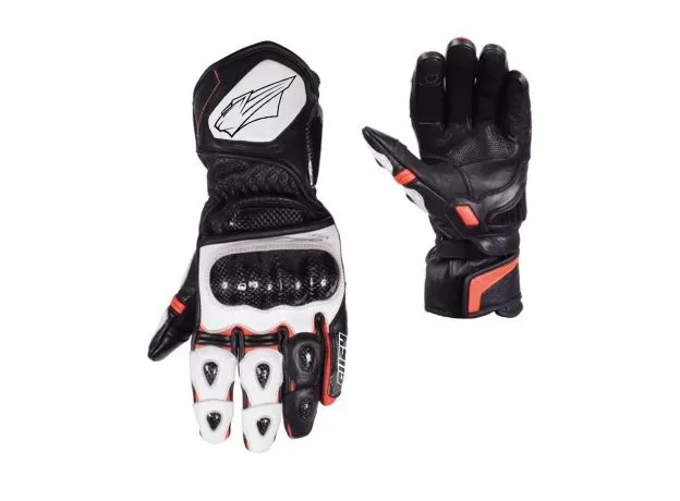 RUSH Мотоперчатки RSX, Размер: M, Цвет: Чeрный/Белый/Красный
