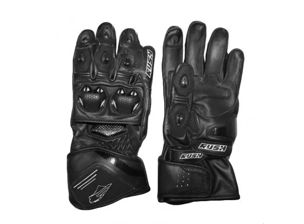 RUSH Мотоперчатки SPITFIRE, Размер: XS, Цвет: Чeрный