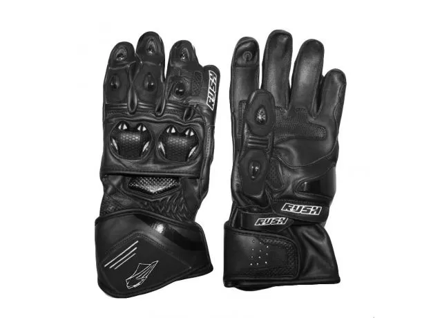 RUSH Мотоперчатки SPITFIRE, Размер: S, Цвет: Чeрный