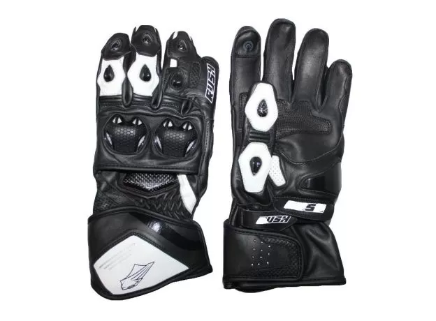 RUSH Мотоперчатки SPITFIRE, Размер: XXL, Цвет: чeрный/белый