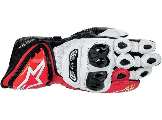 ALPINESTARS Мотоперчатки GP TECH, Размер: XL, Цвет: White/Black/Red