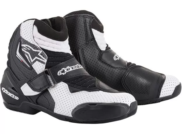 ALPINESTARS Мотоботы SMX-1 R VENTED, Размер: 39, Цвет: Black/White/Black