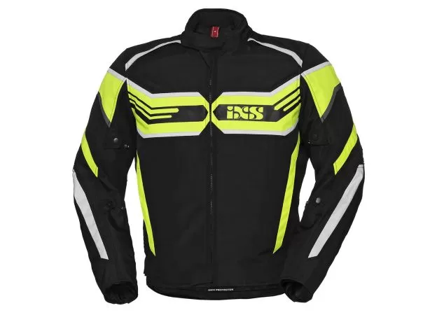 IXS Мотокуртка RS-400, Размер: M, Цвет: Black/Yellow Fluo