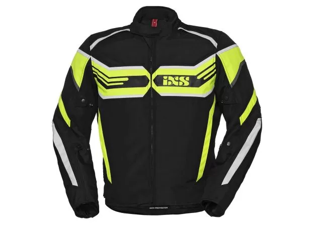 IXS Мотокуртка RS-400, Размер: XL, Цвет: Black/Yellow Fluo