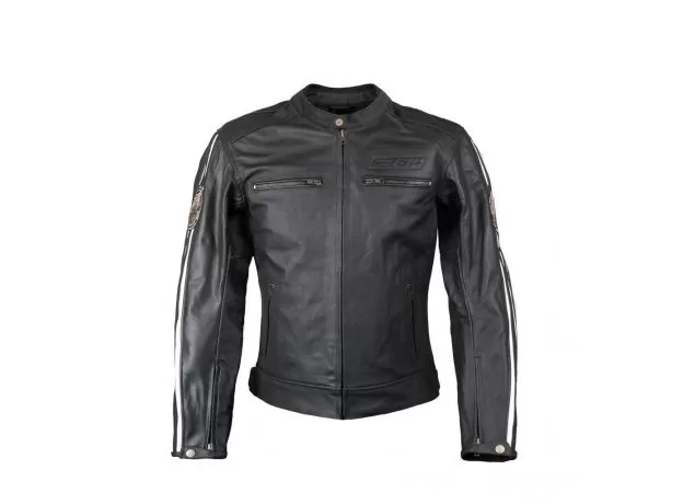 RUSH Мотокуртка кожаная VINTAGE, Размер: 3XL, Цвет: Чeрный