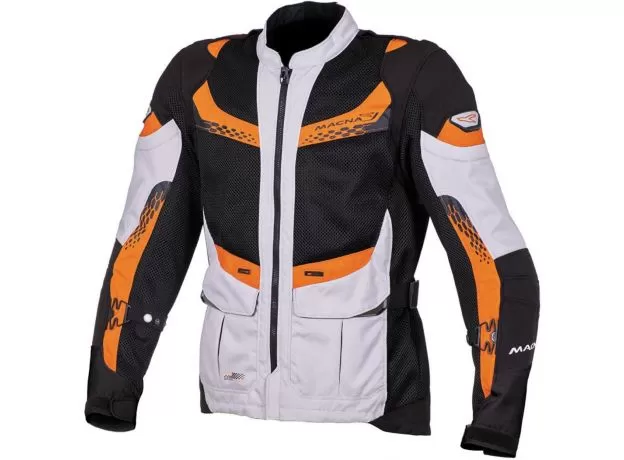 MACNA Мотокуртка FURIO, Размер: S, Цвет: Black/White/Orangе