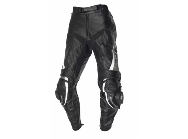 IXS Мотоштаны кожаные ROBIN 2, Размер: 56 укороченные, Цвет: Black/Grey/White