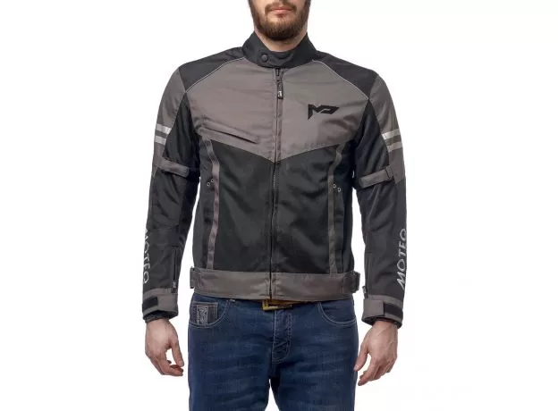 MOTEQ Мотокуртка AIRFLOW, Размер: XXL, Цвет: чeрный/серый