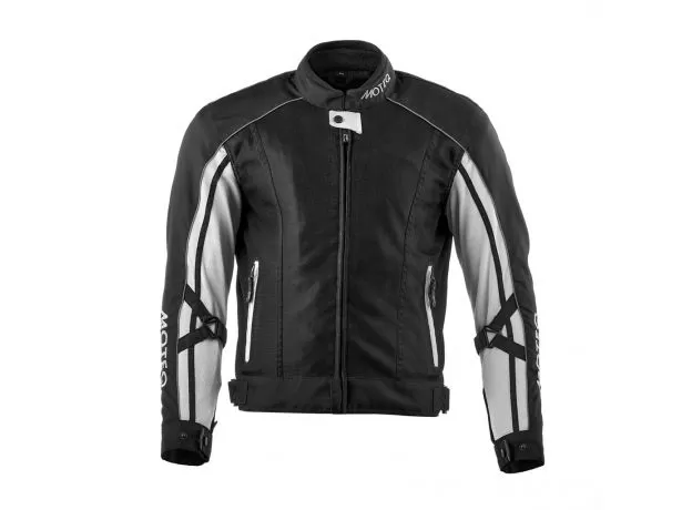 MOTEQ Мотокуртка REBEL, Размер: S, Цвет: чeрный/белый
