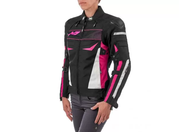 MOTEQ Мотокуртка BONNIE женская, Размер: M, Цвет: черный/розовый
