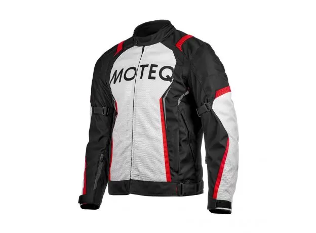 MOTEQ Мотокуртка SPIKE, Размер: 3XL, Цвет: чeрный/белый
