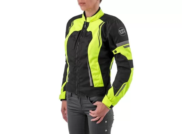 MOTEQ Мотокуртка Taffy женская, Размер: XXS, Цвет: чeрный/желтый