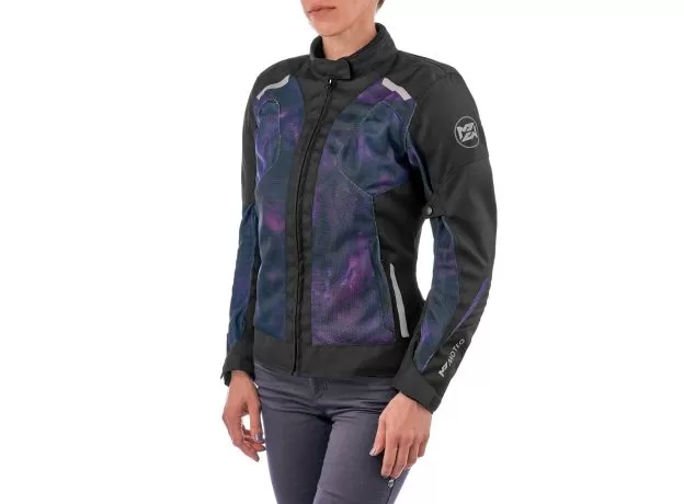 MOTEQ Мотокуртка Destiny женская, Размер: XS, Цвет: черный/фиолетовый
