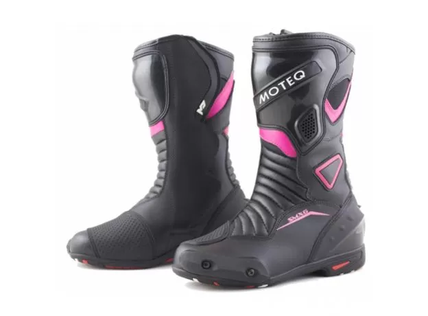 MOTEQ Мотоботы Rozella женские, Размер: 38, Цвет: черный/розовый