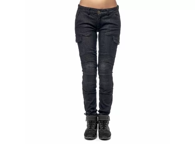 MOTEQ Мотоджинсы Nargiz женские, Размер: 36/32, Цвет: Чeрный