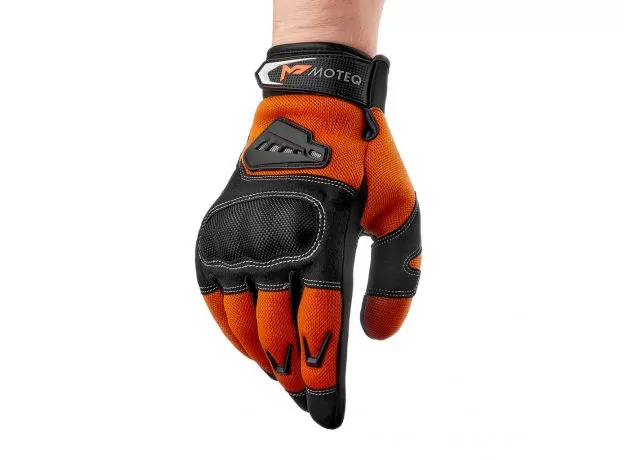 MOTEQ Мотоперчатки Twist 2, Размер: M, Цвет: черный/оранжевый