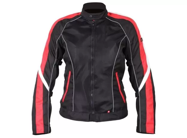 INFLAME Мотокуртка GLACIAL женская, Размер: L, Цвет: красно-черный