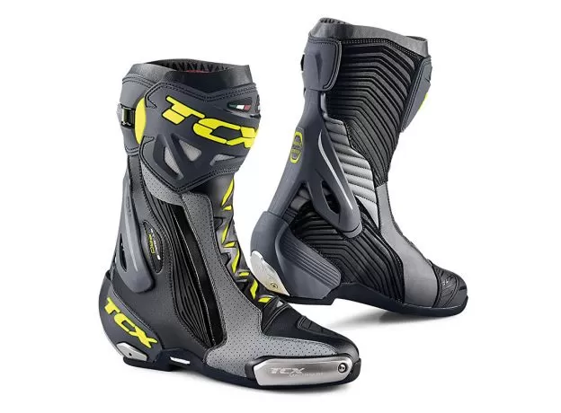 TCX Мотоботы RT-RACE PRO AIR, Размер: 43, Цвет: Black/Grey/Yellow Fluo