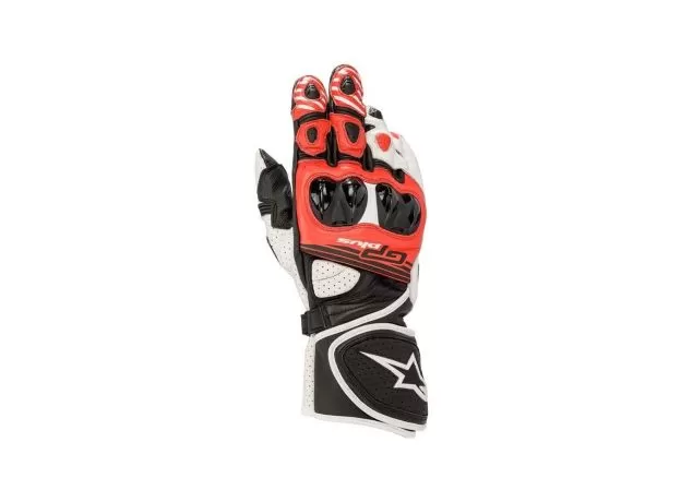 ALPINESTARS Мотоперчатки GP PLUS R v2, Размер: XXL, Цвет: Black-White-Bright Red