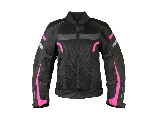 RUSH Мотокуртка MESH женская, Размер: XS, Цвет: Чeрный/Розовый