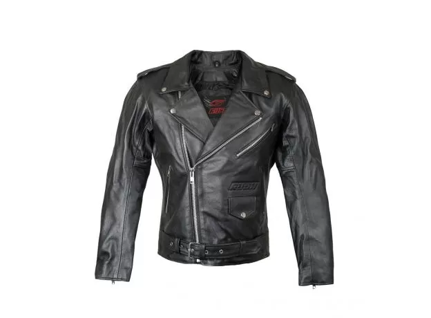 RUSH Мотокуртка кожаная ROCKER, Размер: M, Цвет: Чeрный