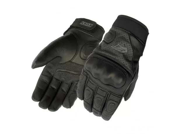RUSH Мотоперчатки VENTED, Размер: S, Цвет: Чeрный