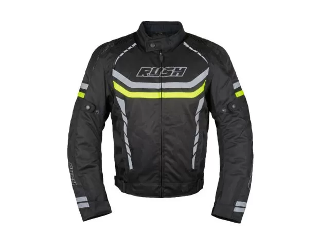 RUSH Мотокуртка WALTER, Размер: M, Цвет: чeрный/желтый