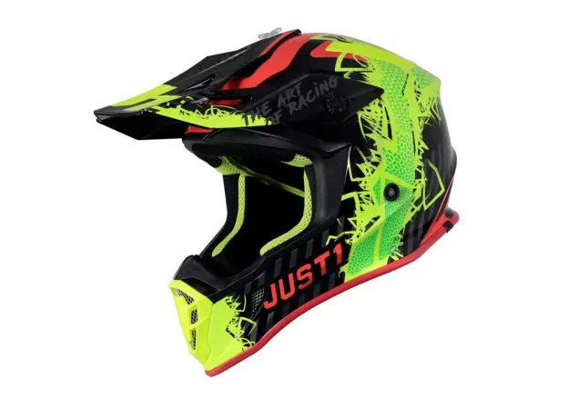 JUST1 Шлем J38, Размер: M, Цвет: желтый/красный/черный