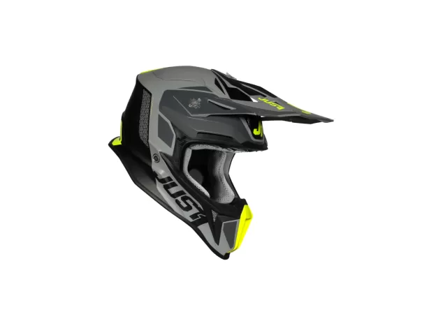 JUST1 Шлем J18, Размер: L, Цвет: желтый/серый/черный