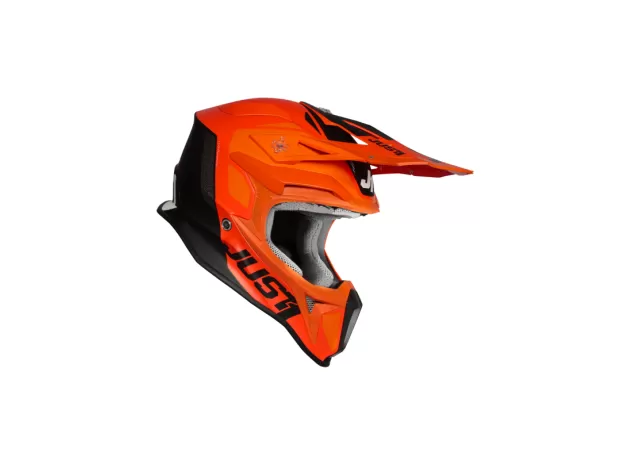 JUST1 Шлем J18, Размер: M, Цвет: оранжевый/белый/черный глянцевый