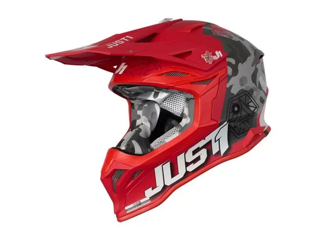 JUST1 Шлем J39, Размер: XL, Цвет: камуфляж/серый/красный матовый от магазина rszone JUST1 Шлем J39, Размер: XL, Цвет: камуфляж/серый/красный матовый
