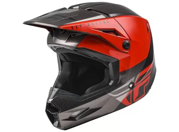FLY RACING Шлем Kinetic, Размер: L, Цвет: Straight Edge Red/Black/Grey