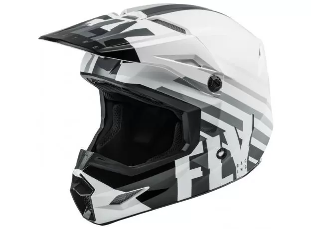 FLY RACING Шлем Kinetic, Размер: L, Цвет: Thrive White/Black/Grey
