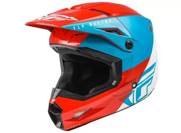FLY RACING Шлем Kinetic, Размер: M, Цвет: Straight Edge Red/White/Blue