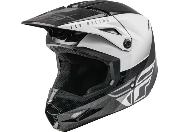 FLY RACING Шлем Kinetic, Размер: XL, Цвет: Straight Edge Black/White