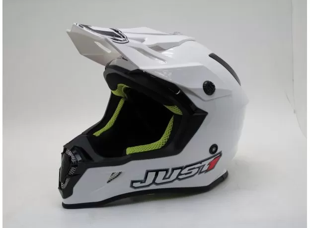JUST1 Шлем J38, Размер: L, Цвет: белый глянцевый