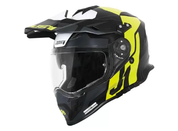 JUST1 Шлем J34, Размер: M, Цвет: желтый/черный матовый