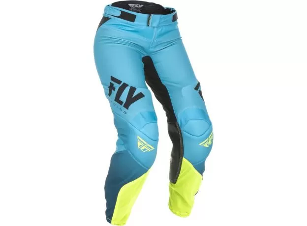 FLY RACING Кроссовые штаны LITE женские, Размер: 30, Цвет: голубой/желтый
