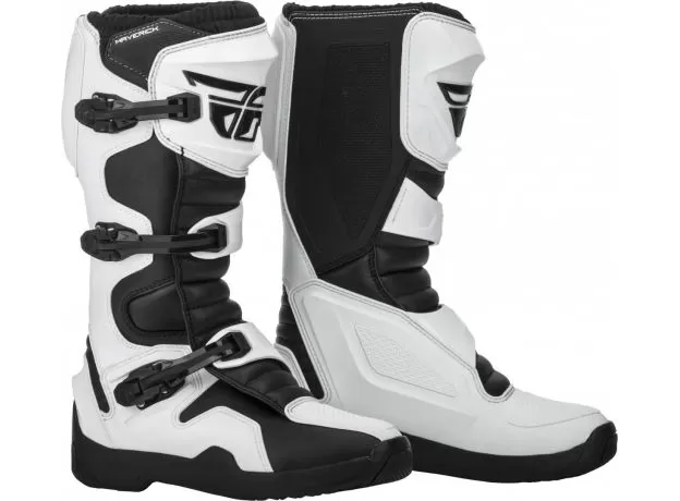FLY RACING Мотоботы MAVERIK, Размер: 8, Цвет: белый/черный