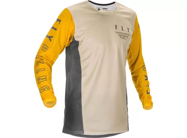 FLY RACING Джерси Kinetic, Размер: L, Цвет: K121 Mustard/Stone/Grey