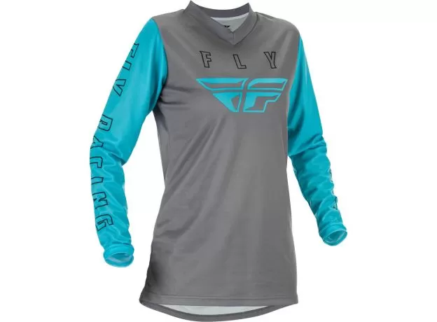 FLY RACING Джерси F-16 женское, Размер: M, Цвет: серый/голубой
