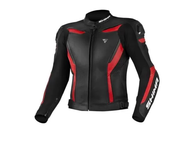 SHIMA Мотокуртка кожаная CHASE, Размер: 56, Цвет: Black/rеd