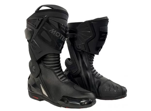 MOTEQ Мотоботы R8 перфорация унисекс, Размер: 40, Цвет: Чeрный