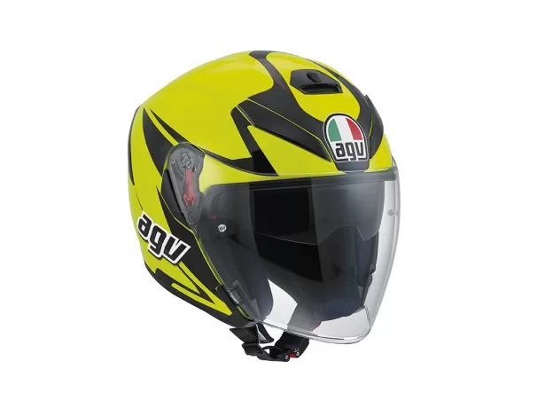 AGV Шлем K-5 JET, Размер: MS, Цвет: MULTI - THREESIXTY YELLOW FLUO/BLACK