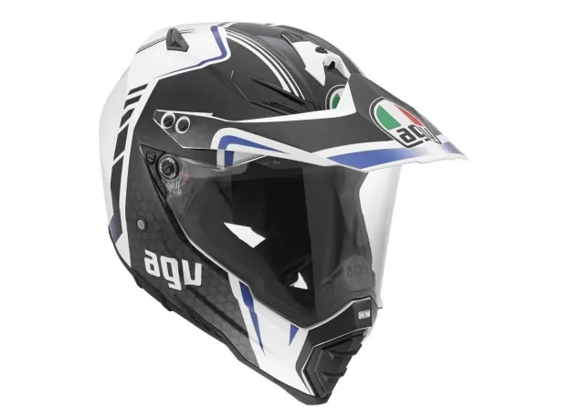 AGV Шлем AX-8 DUAL EVO, Размер: XXS, Цвет: MULTI - white gunmetal blue