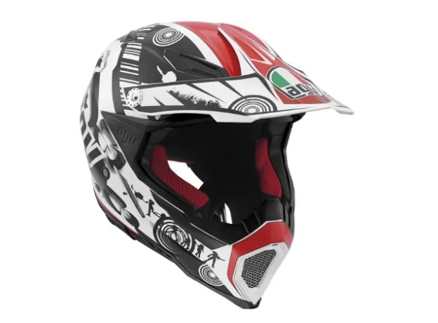 AGV Шлем AX-8 EVO, Размер: XL, Цвет: MULTI - Cool white black red